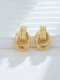 Gold Tone Twist Stud Earrings
