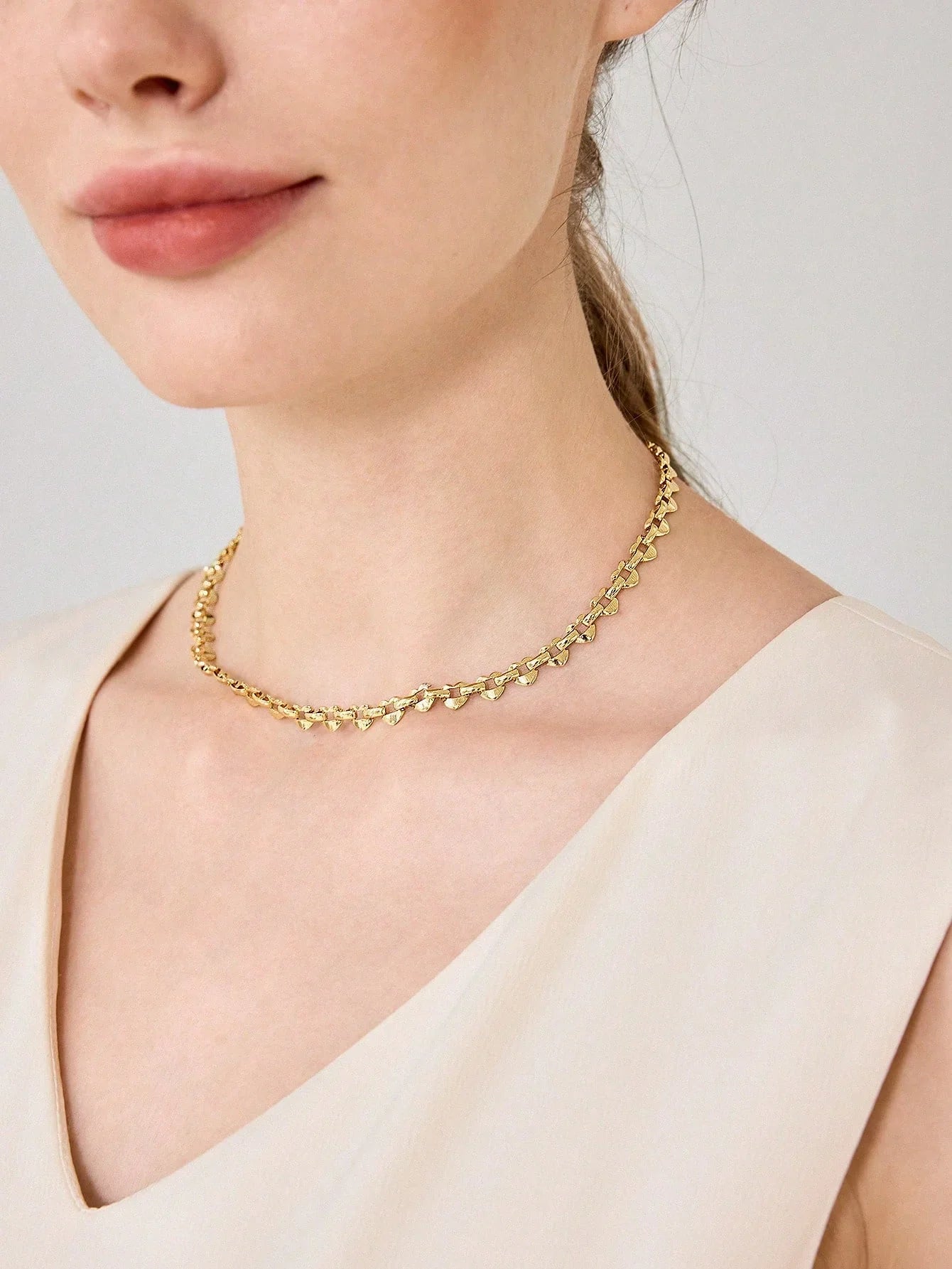 18K Gold Plated Minimalist Heart Necklace Timeless Everyday
