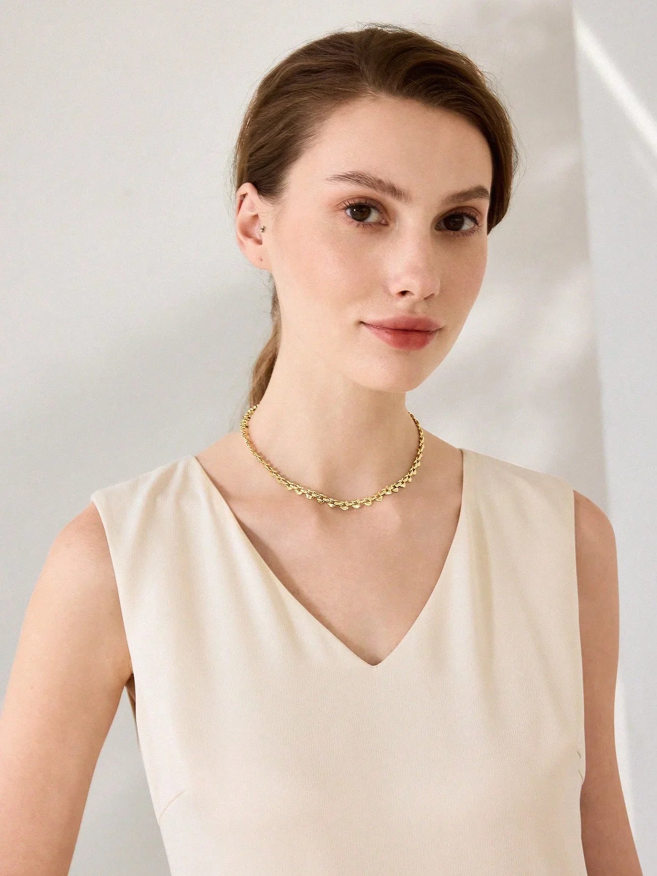 18K Gold Plated Minimalist Heart Necklace Timeless Everyday