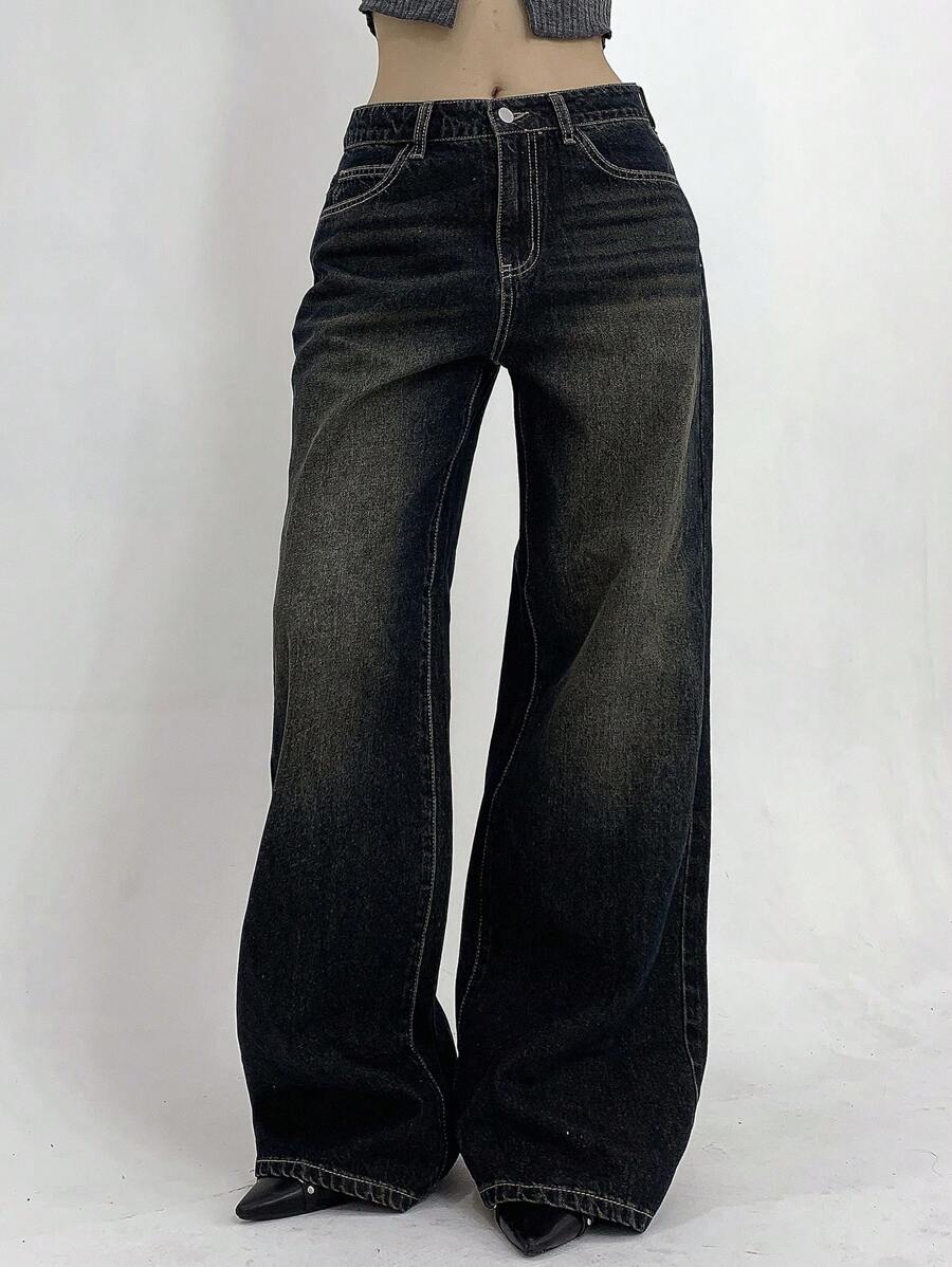 Low Waist Straight Jeans