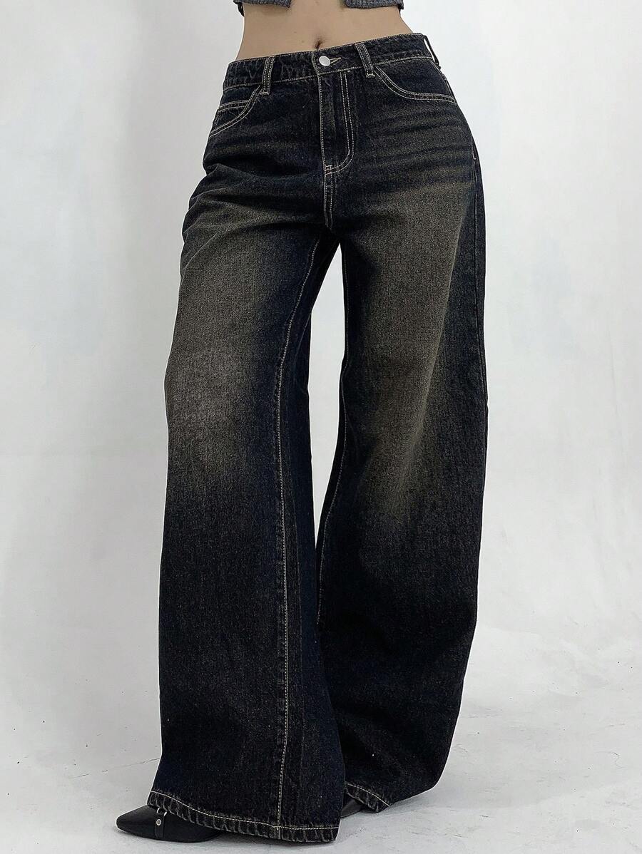 Low Waist Straight Jeans