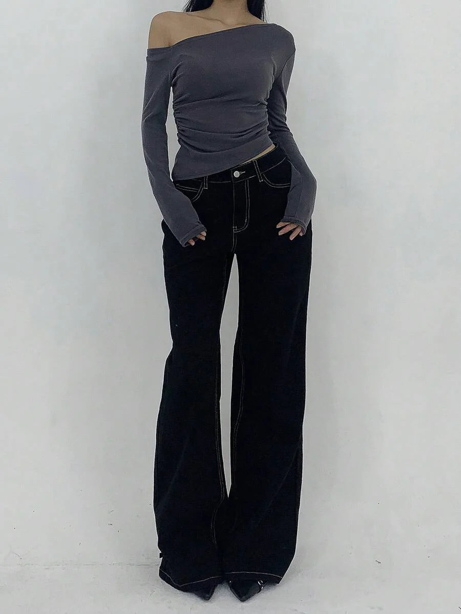 Low Waist Straight Jeans