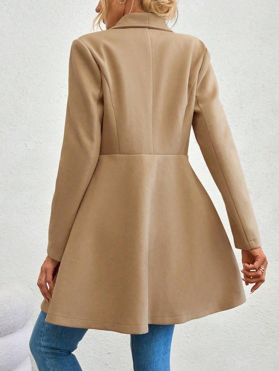 Lightweight Knitted Blend Jacket With Cinched Waist Casual
