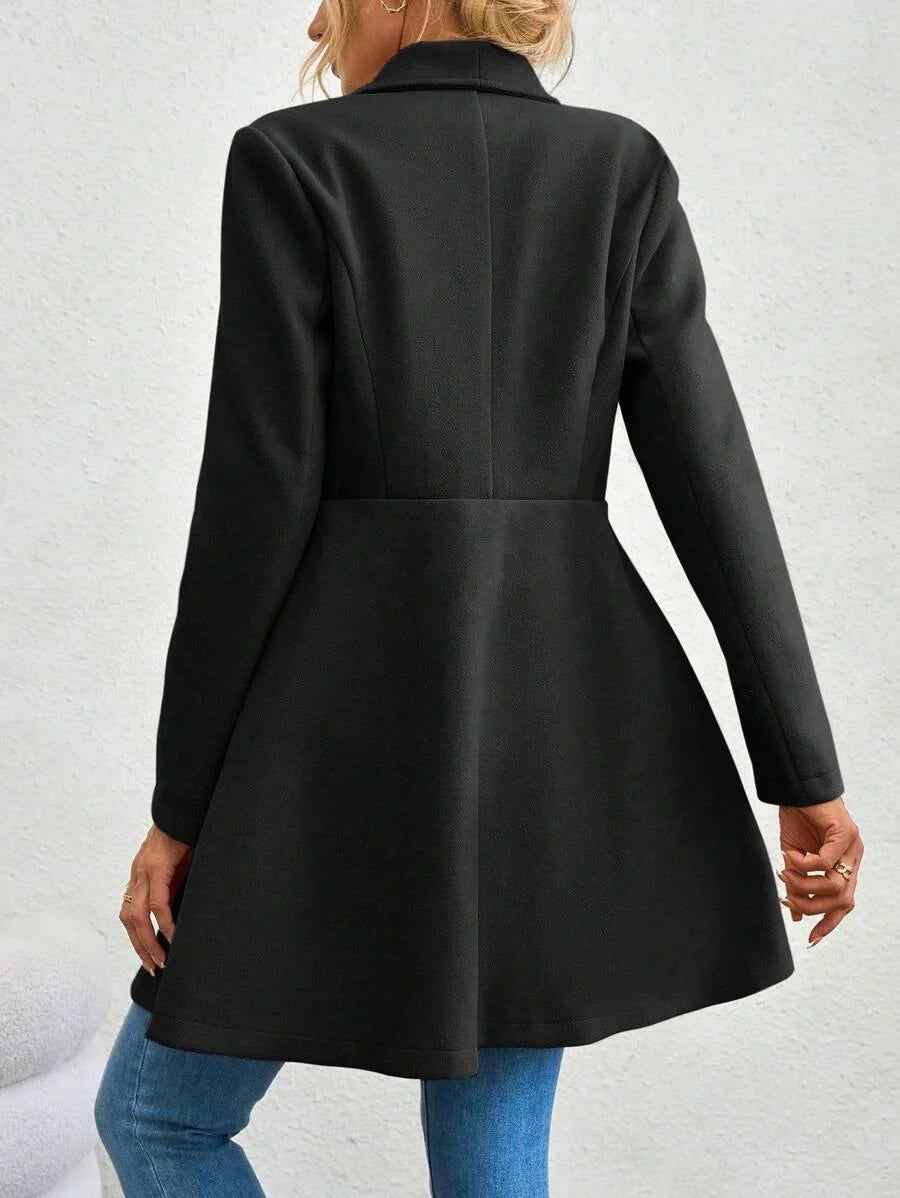 Lightweight Knitted Blend Jacket With Cinched Waist Casual