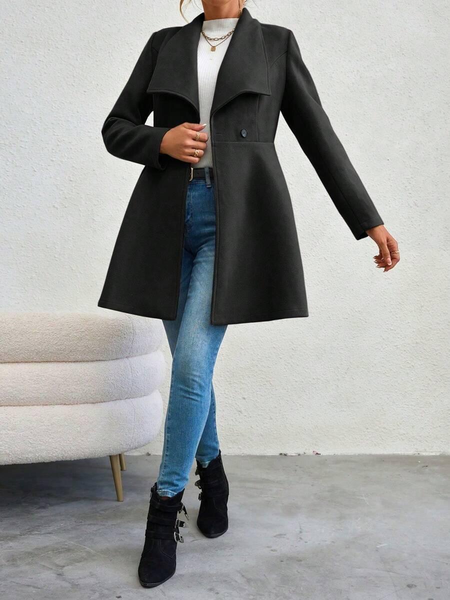 Lightweight Knitted Blend Jacket With Cinched Waist Casual