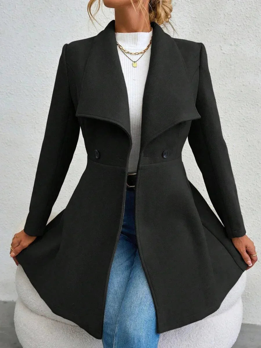 Lightweight Knitted Blend Jacket With Cinched Waist Casual