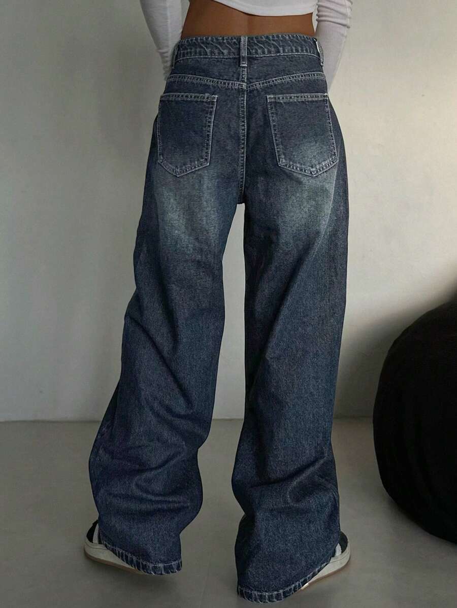 Low Waist Straight Jeans