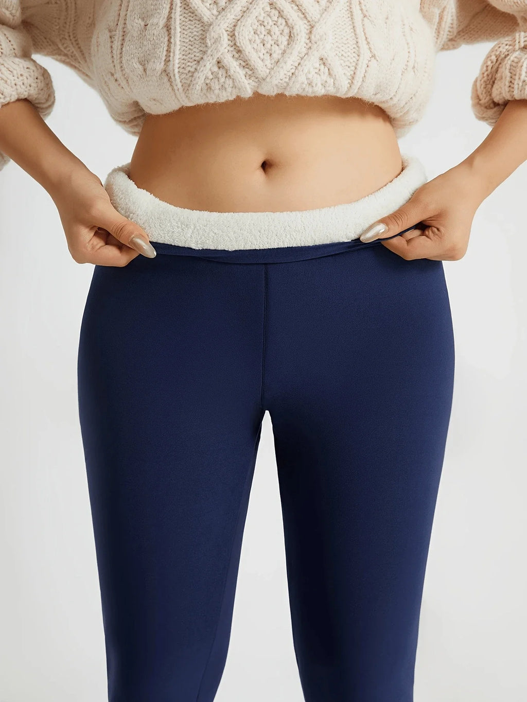 Cozy Knit High Waist Leggings For Running And Workouts
