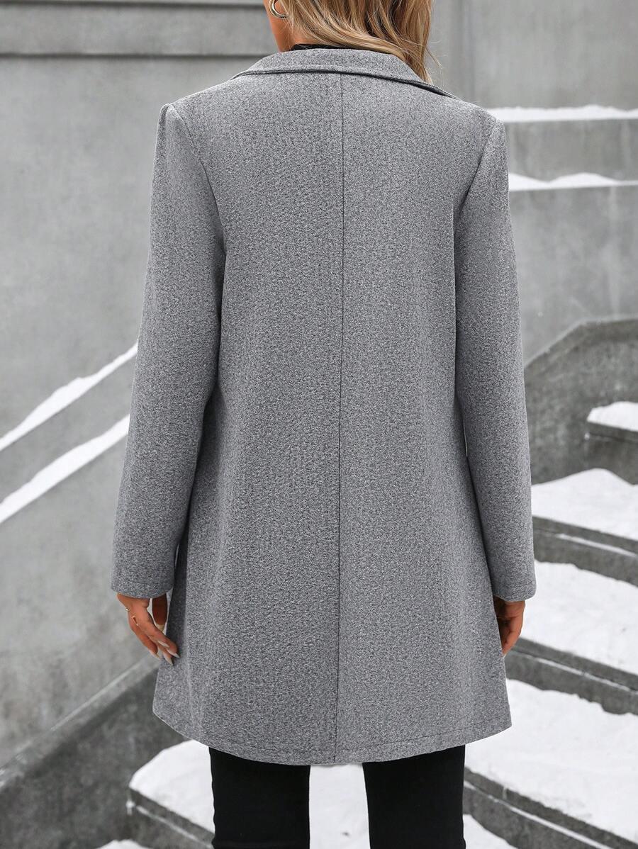 Casual Long Sleeve Belted Jacket For Daily Wear All Season