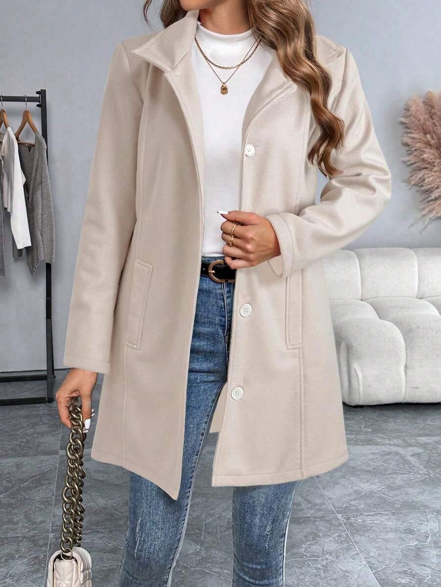 Casual Long Sleeve Belted Jacket For Daily Wear All Season