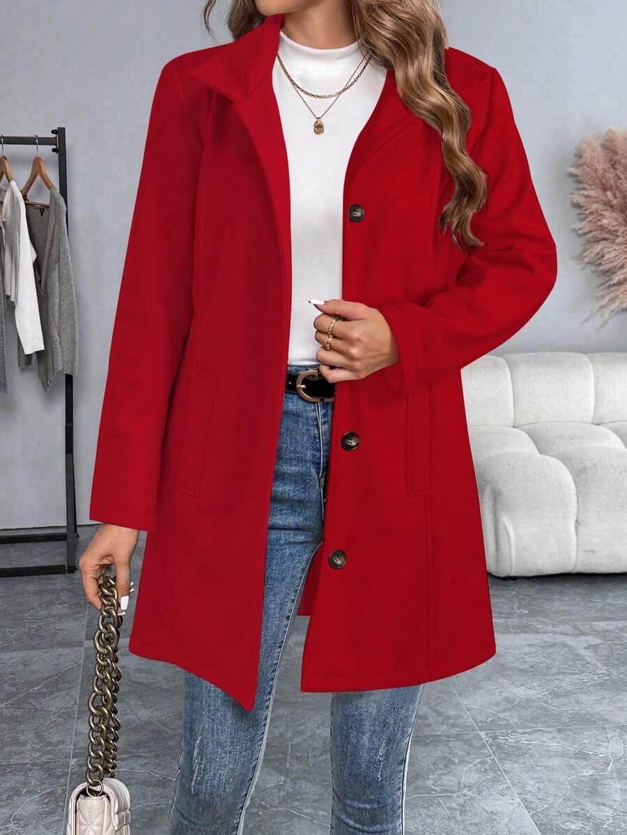 Casual Long Sleeve Belted Jacket For Daily Wear All Season