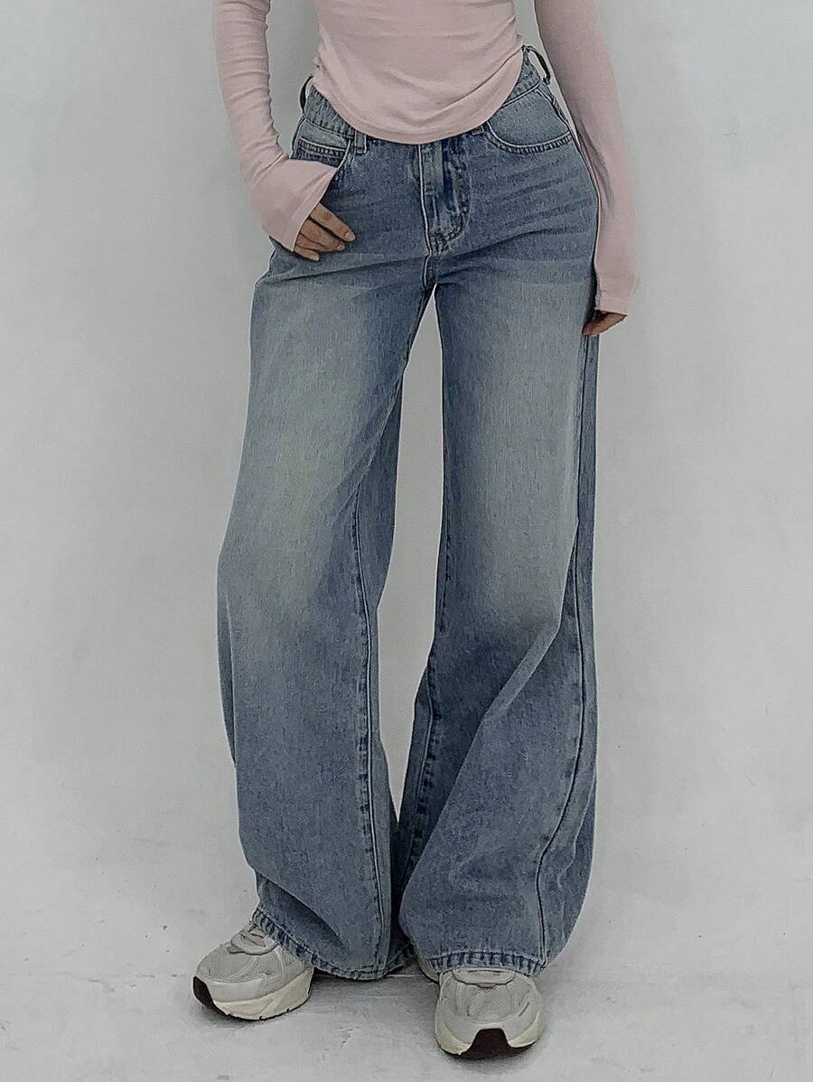 Low Waist Straight Jeans