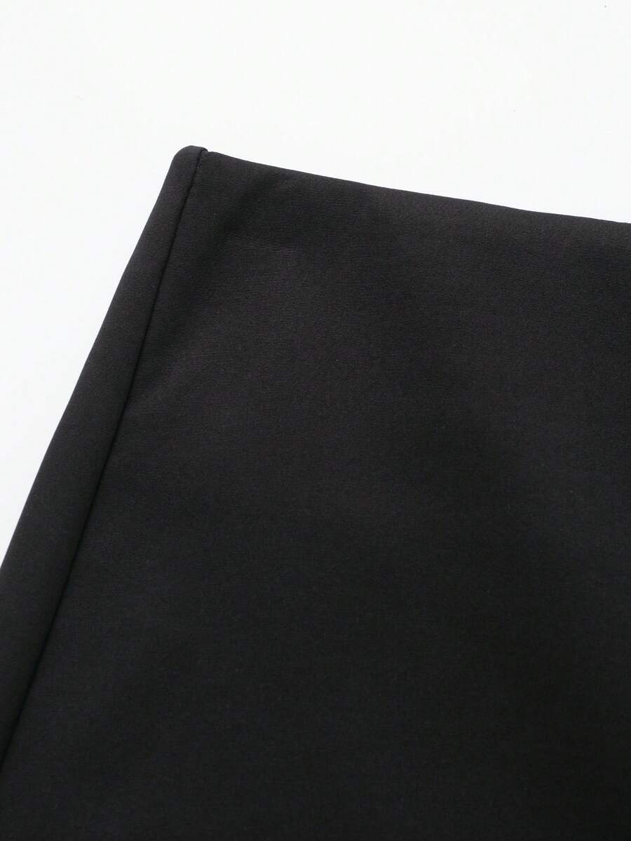 Asymmetric Skort For Casual Everyday Wear With Zipper Fly Faux Pockets And Travel Ready Comfort