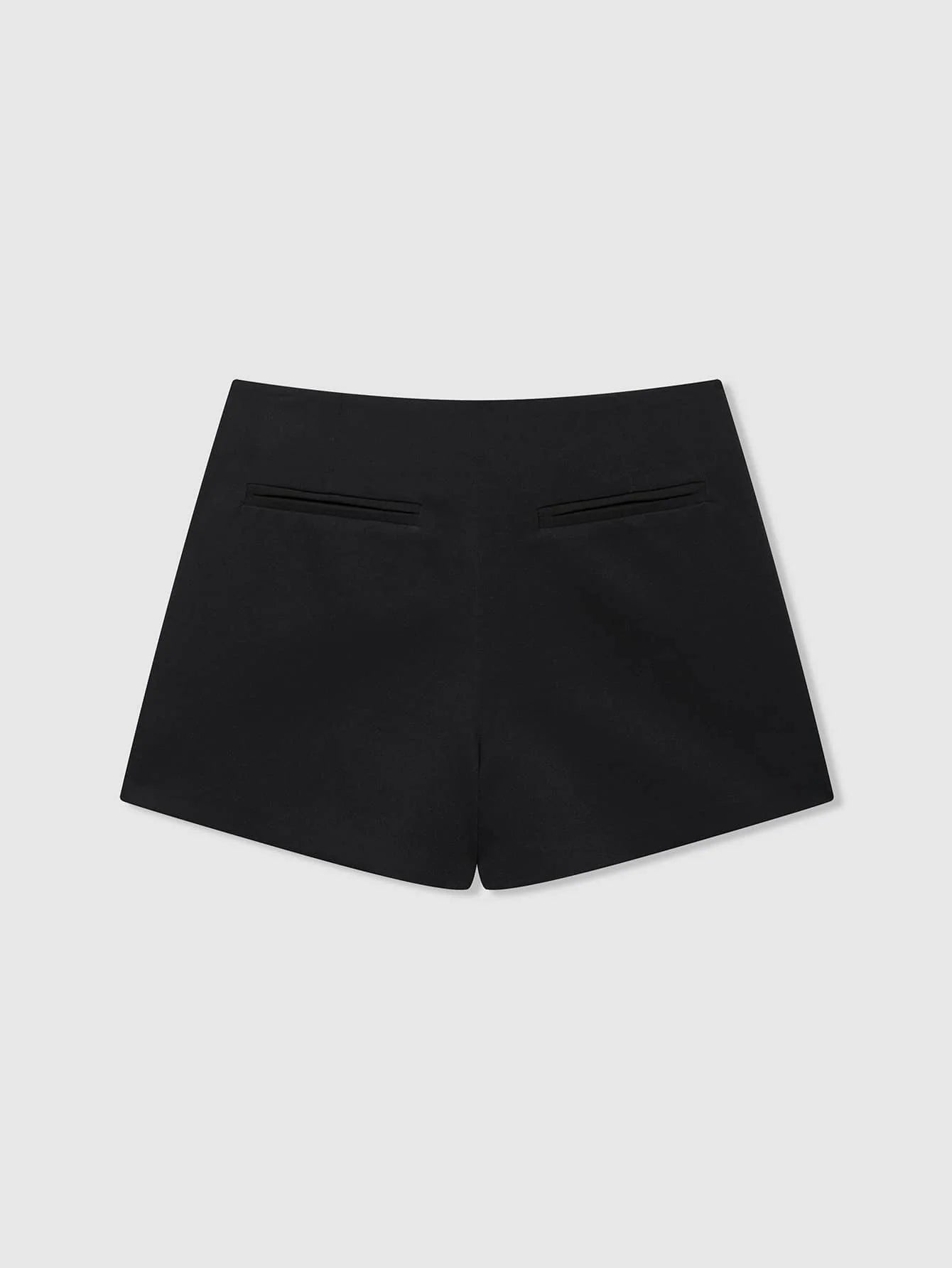 Asymmetric Skort For Casual Everyday Wear With Zipper Fly Faux Pockets And Travel Ready Comfort