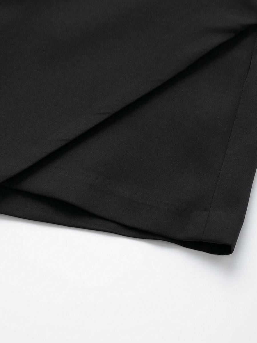 Asymmetric Skort For Casual Everyday Wear With Zipper Fly Faux Pockets And Travel Ready Comfort