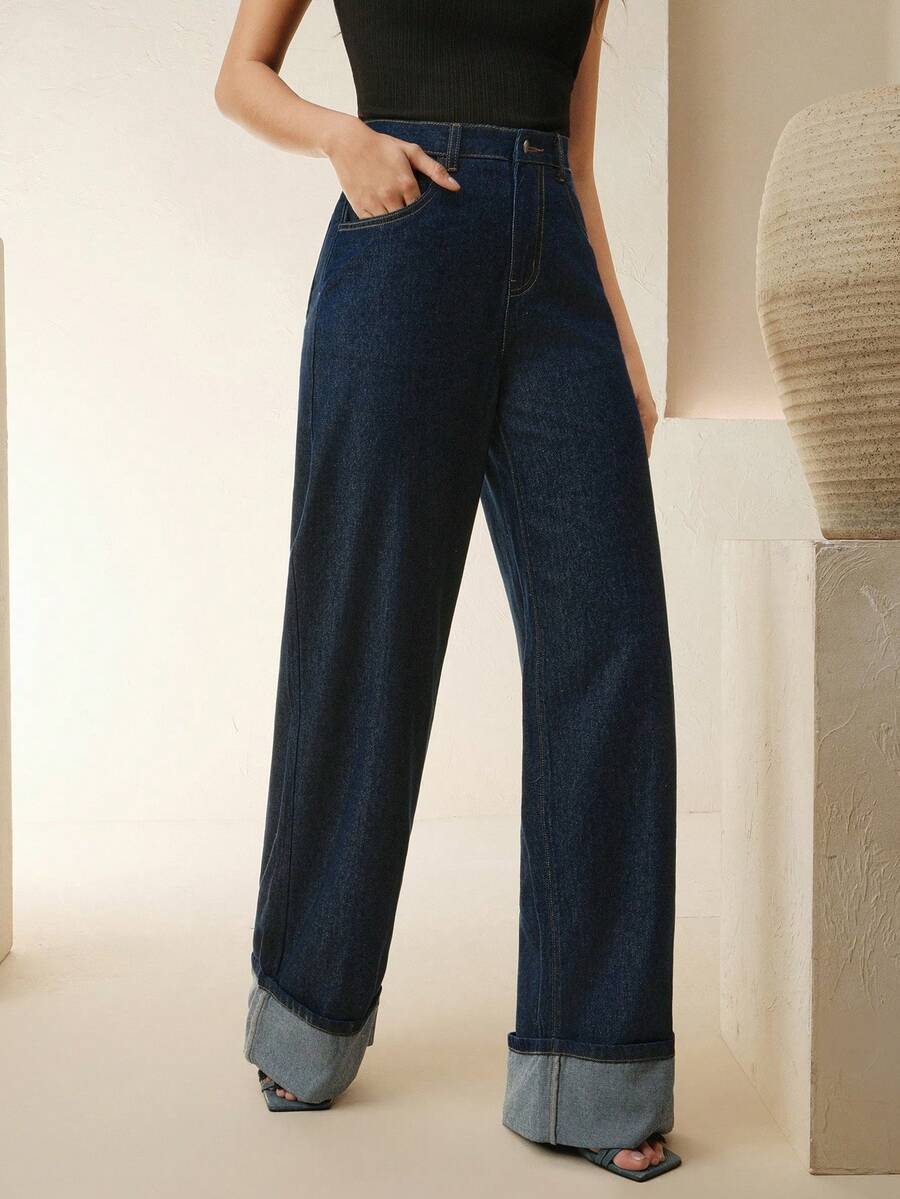 Straight Leg Denims For Women Slim Fit Winter Date Night Ready Wardrobe Essential