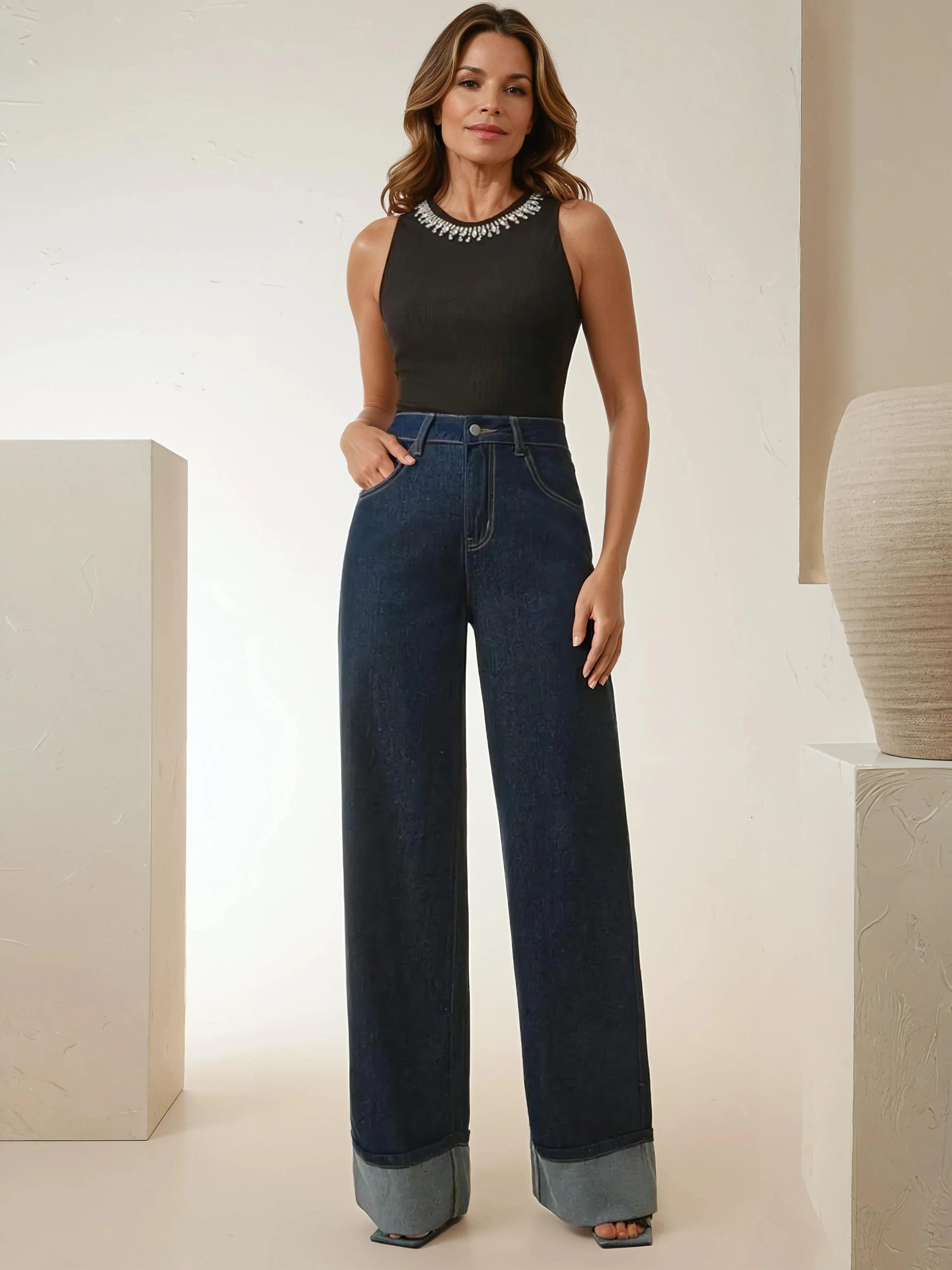 Straight Leg Denims For Women Slim Fit Winter Date Night Ready Wardrobe Essential