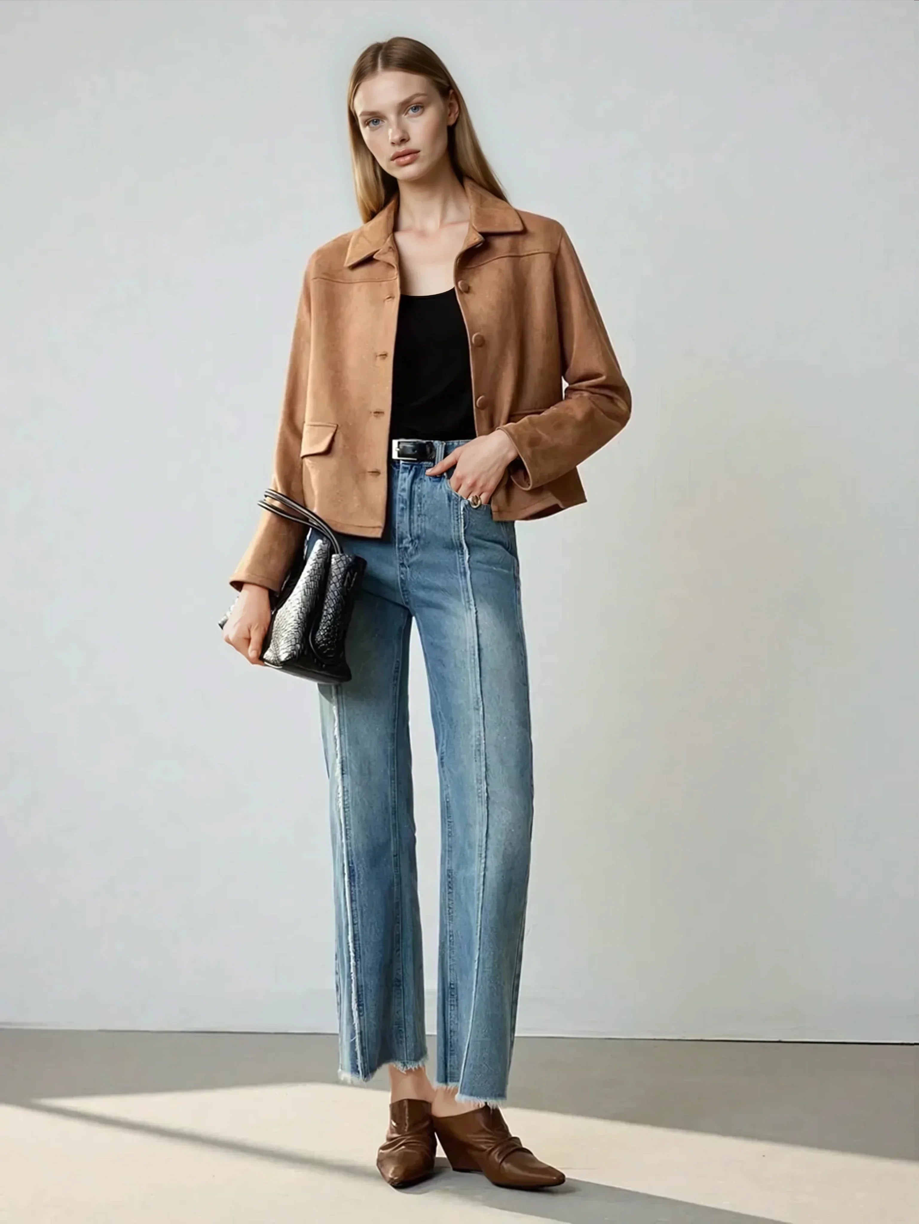 Blazer With Vintage Coin Design For Minimalist Officewear