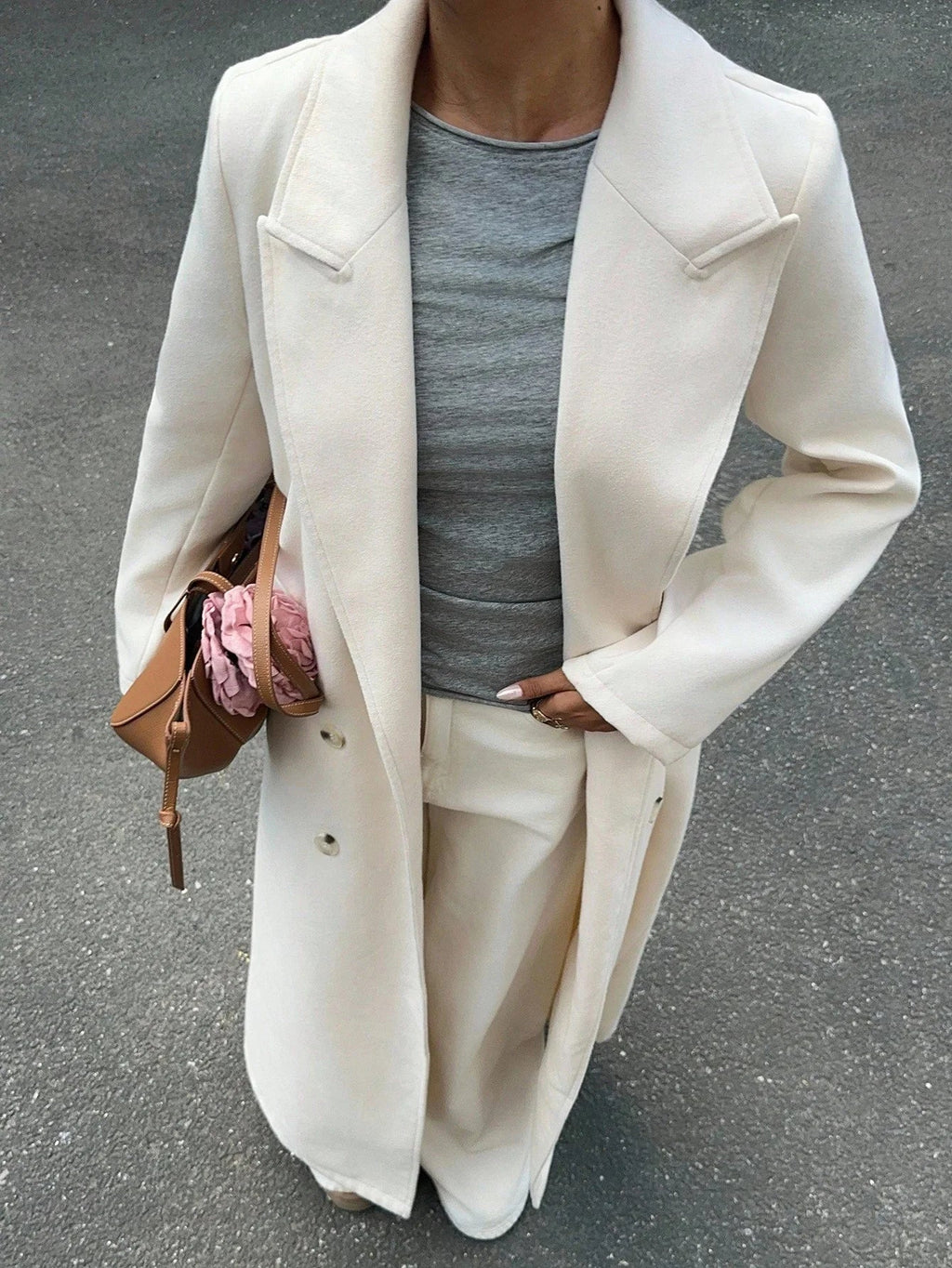 Wool Coat Double Breasted For Elegant Autumn Style