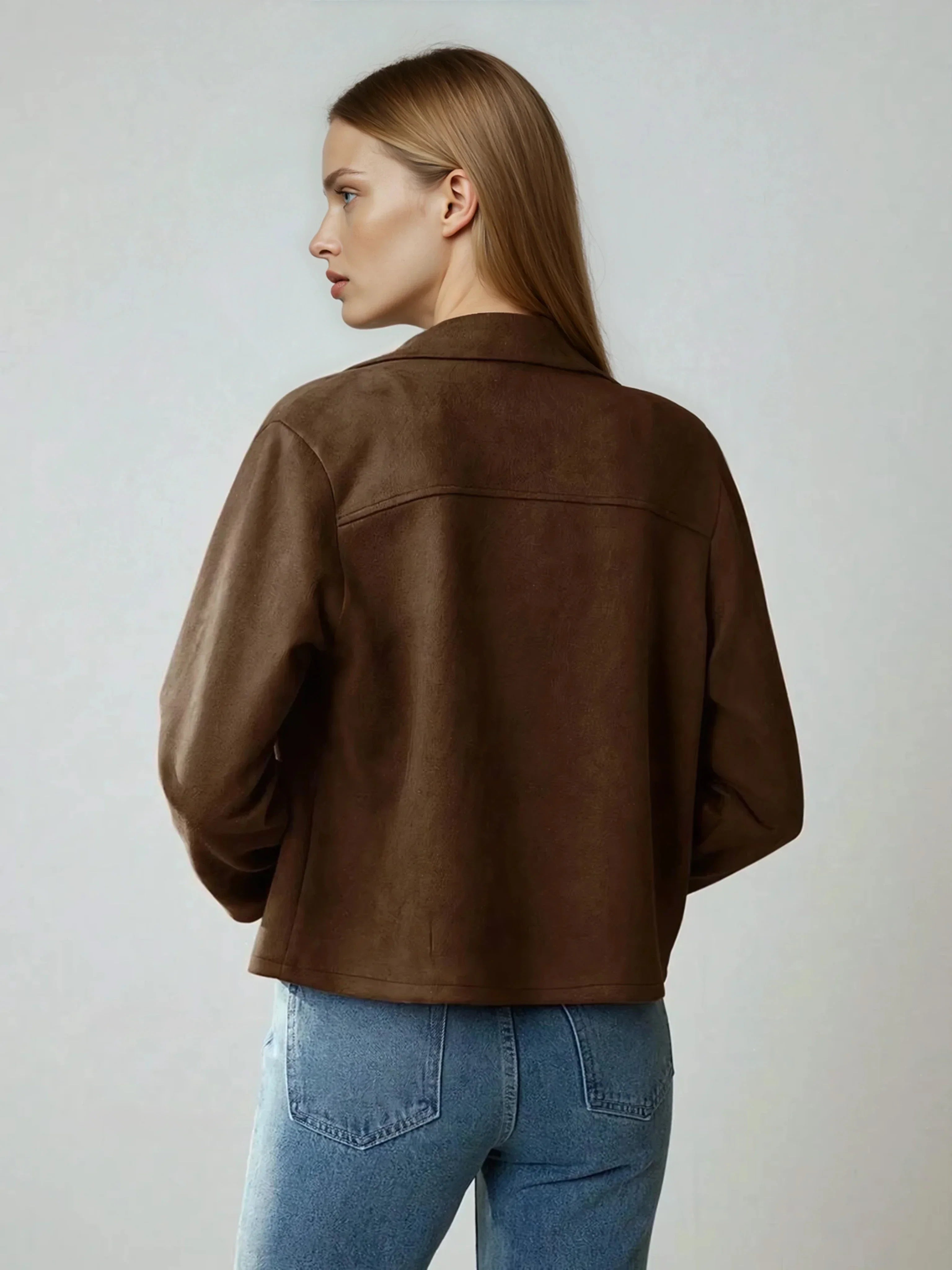 Blazer With Vintage Coin Design For Minimalist Officewear
