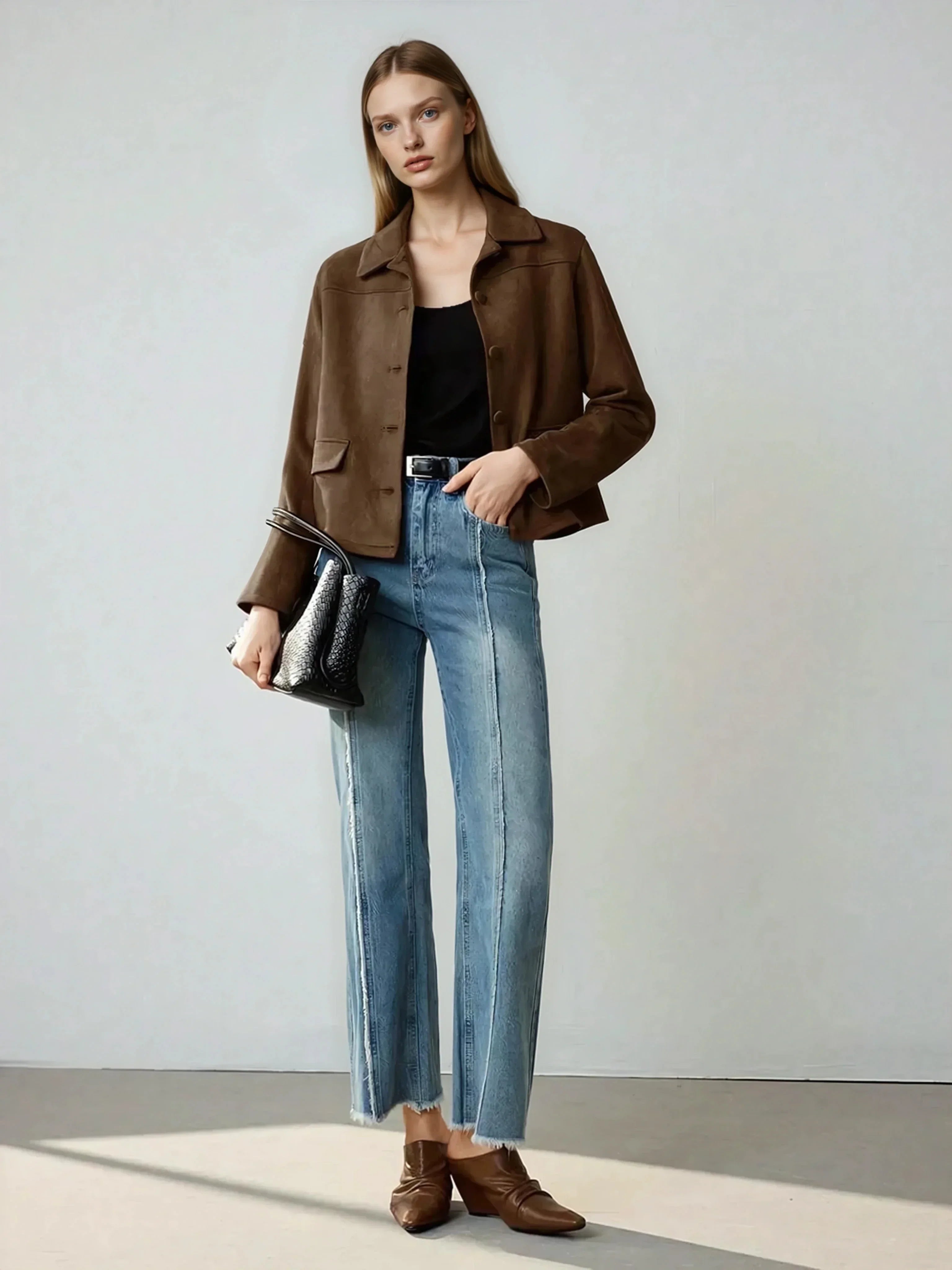 Blazer With Vintage Coin Design For Minimalist Officewear