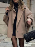 Elegant Wool Coat With Pocket Front Button Timeless Style