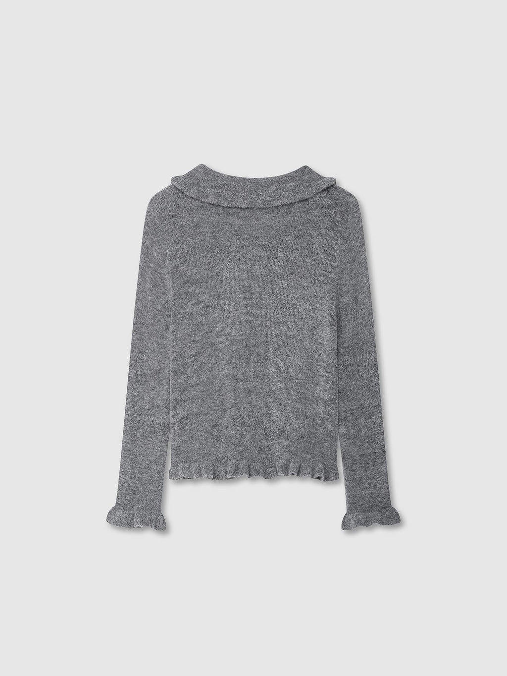 Layered Collar Baroque Knit Cardigan
