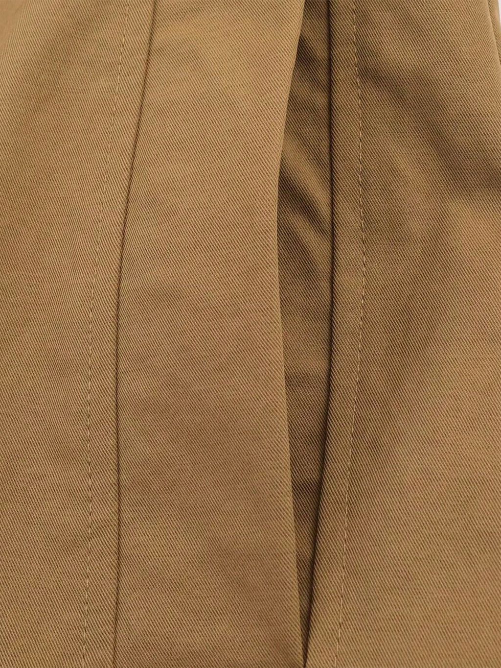 Geometric Reversible Trench Coat With Funnel Neck Casual Long Sleeve Spring And Autumn
