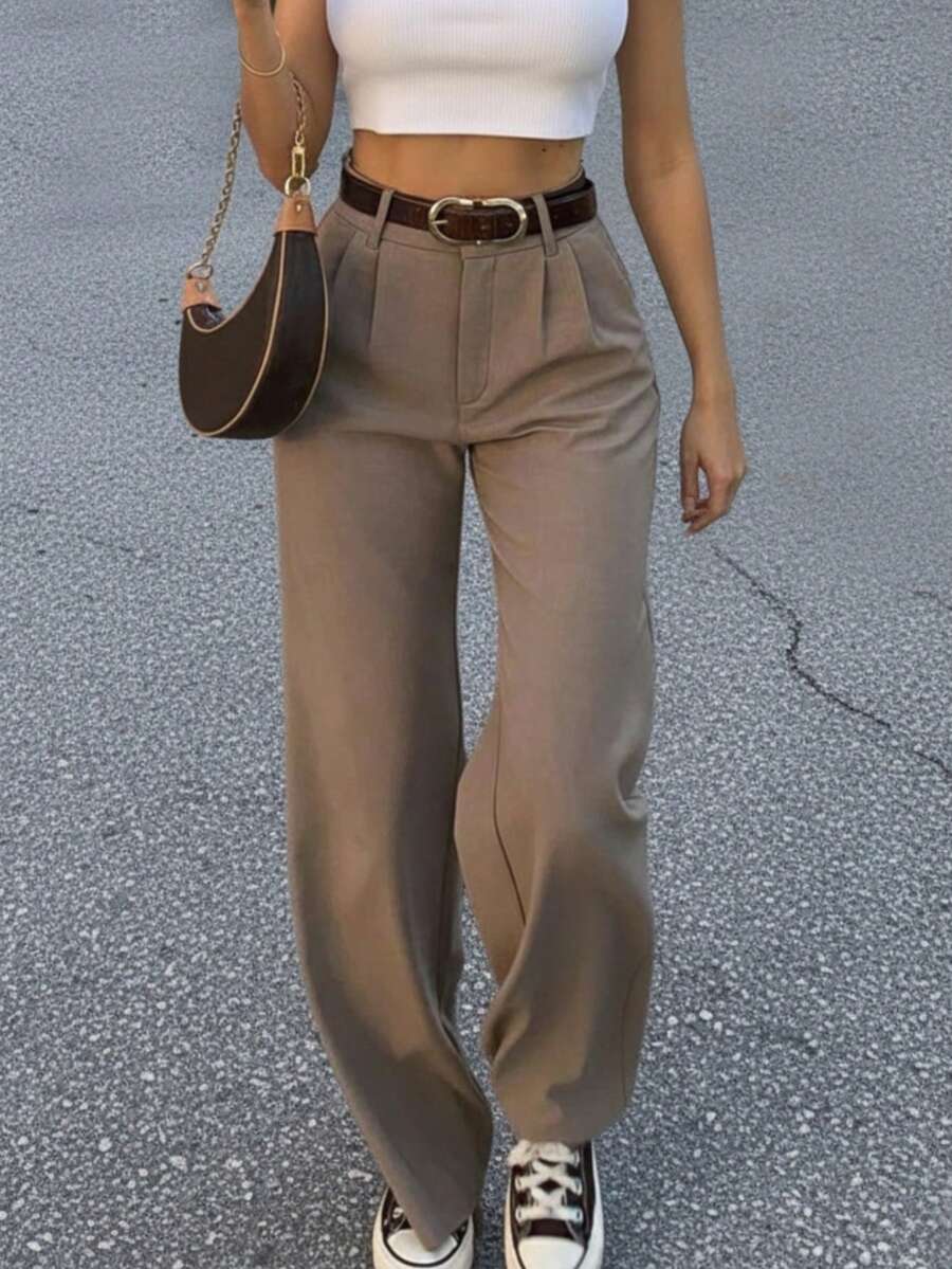 Vintage Glam High Waist Loose Pants