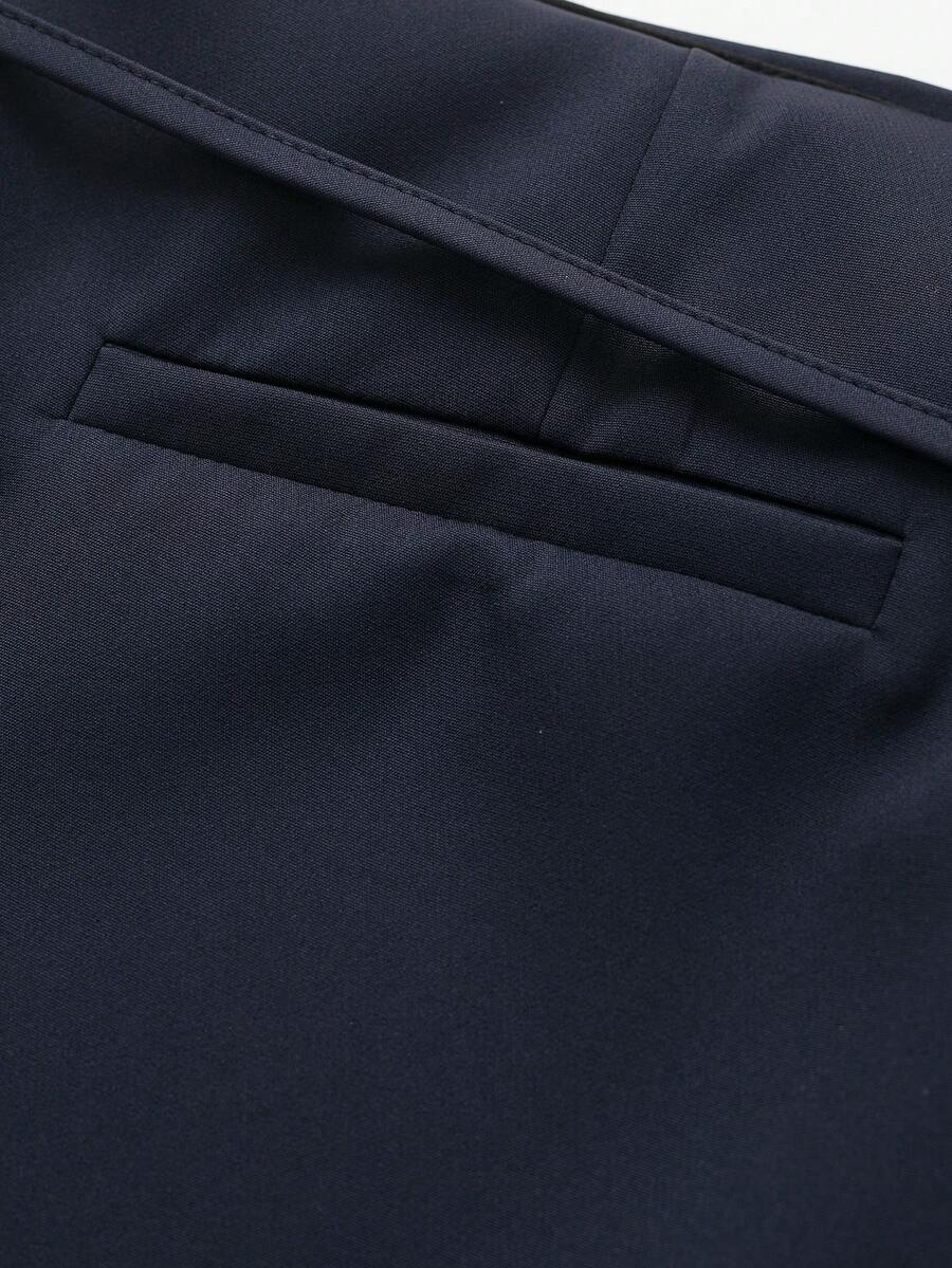 Zipper Waist Belted Midi Skort