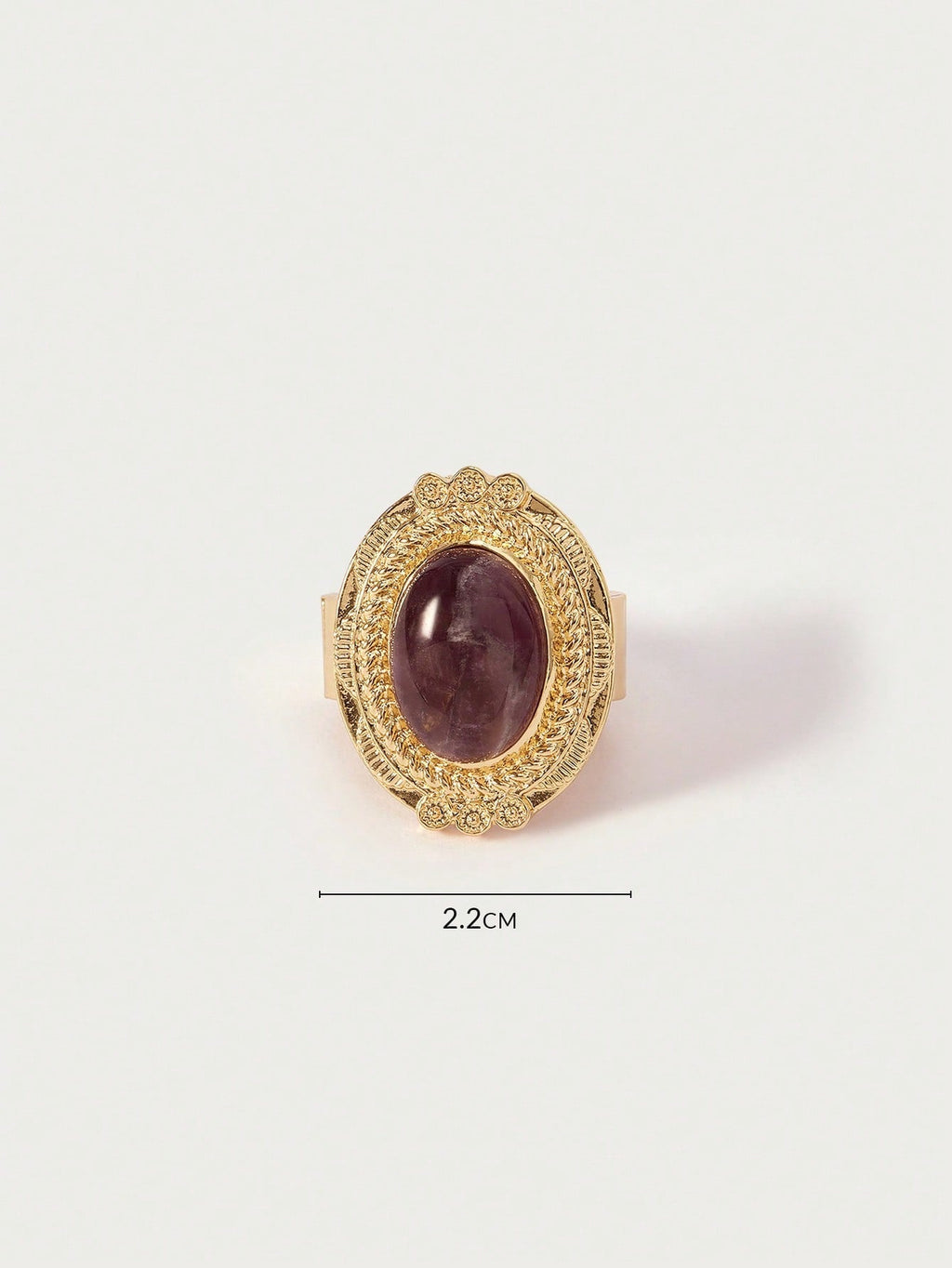 Vintage Gold Gemstone Single Ring For Women Casual Everyday Wear Old Money Charm Jewelry