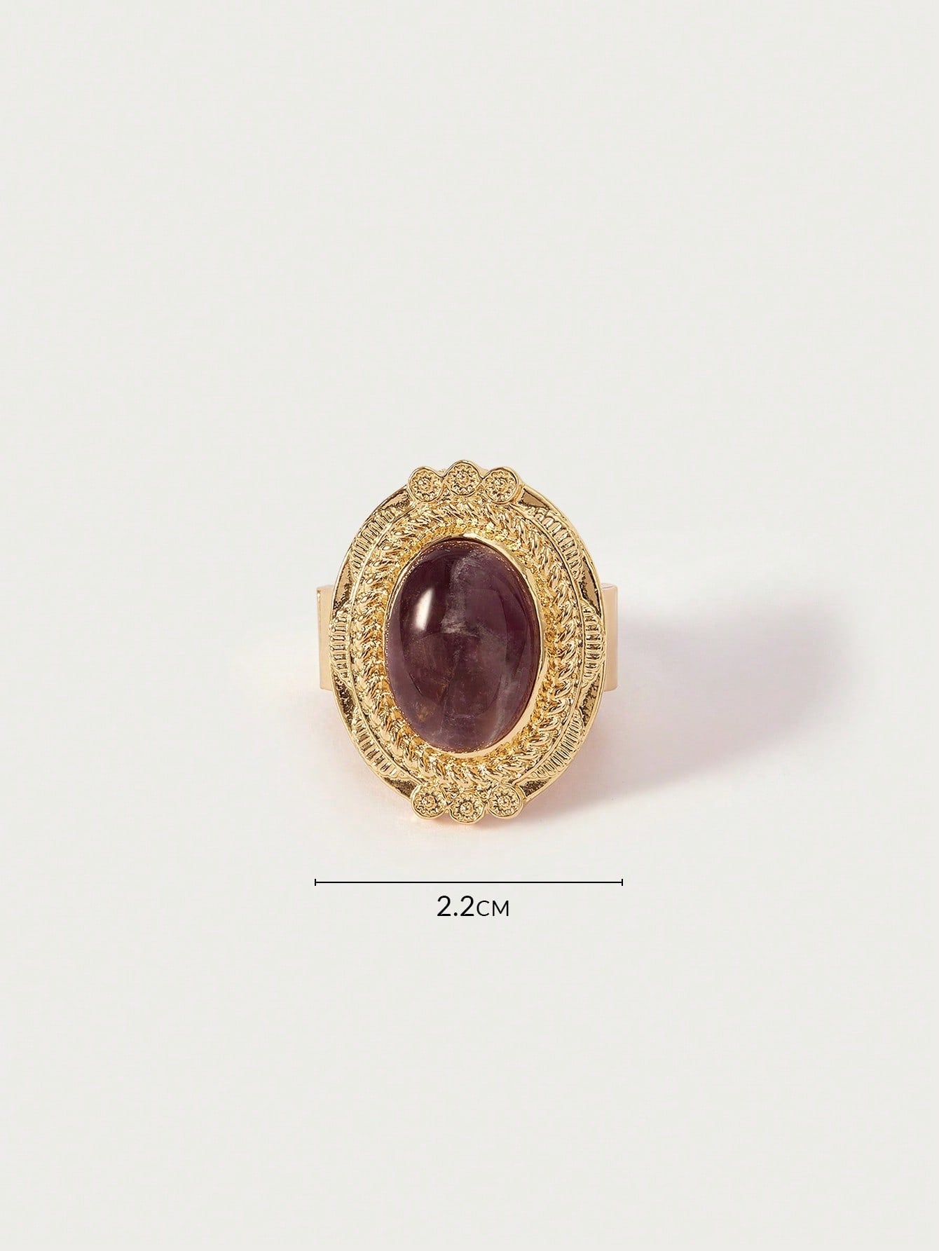 Vintage Gold Gemstone Single Ring For Women Casual Everyday Wear Old Money Charm Jewelry