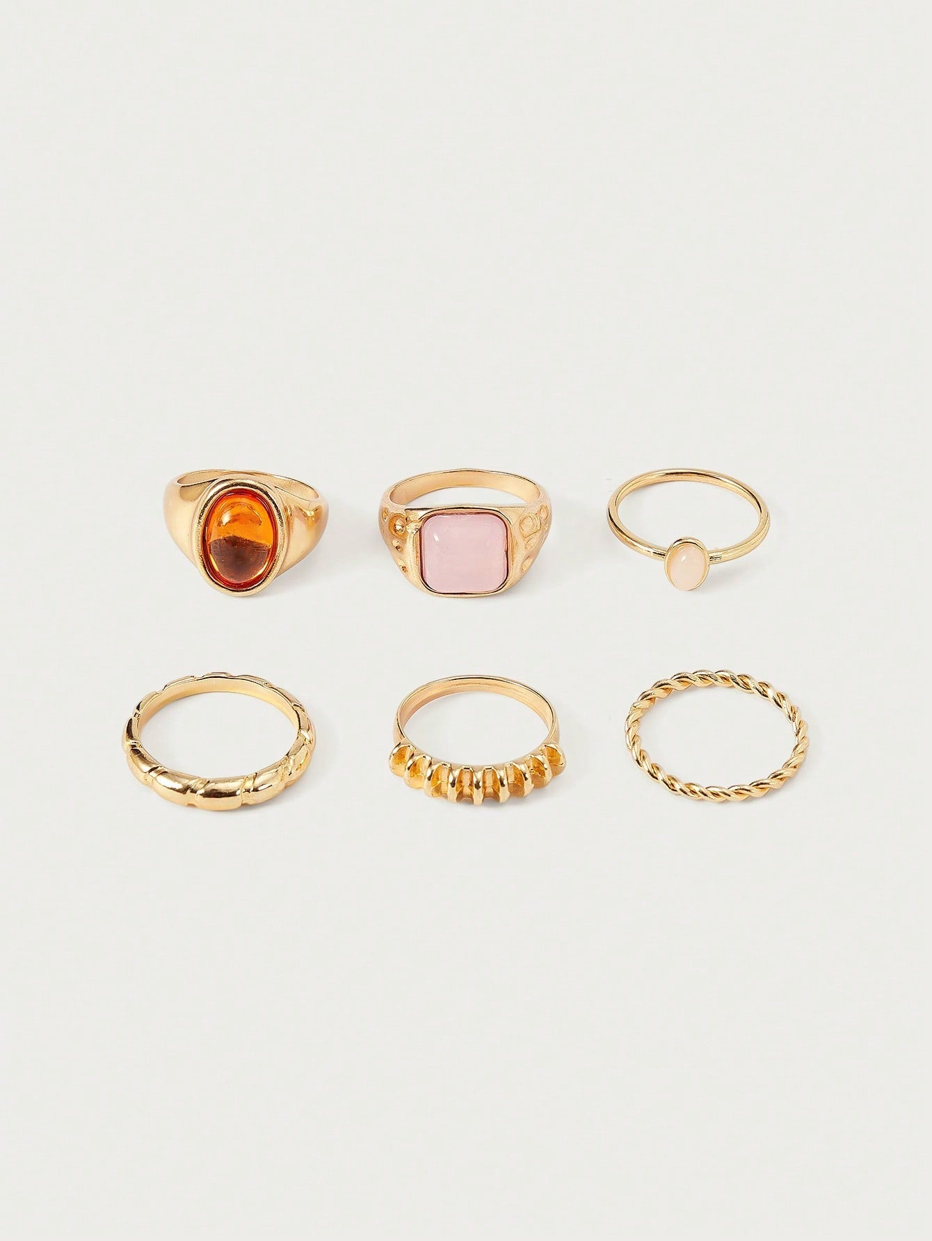 Auric Minimalist Geometric Rings