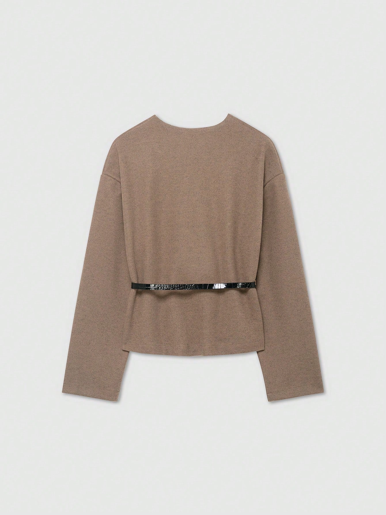 Soft Belted Vneck Wrap Jacket