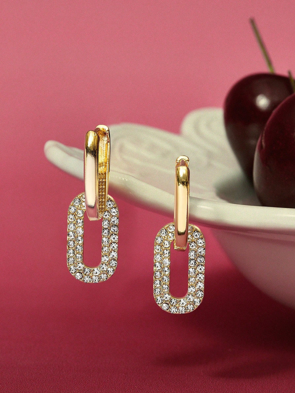 Gold Geometric Earrings Dual Wear Styles Everyday Elegant