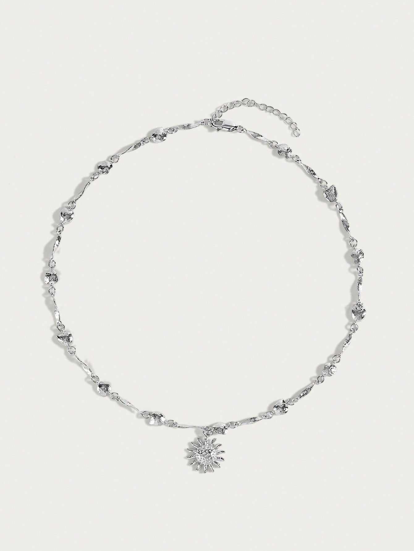 Gilded Sunflower Geometry Necklace