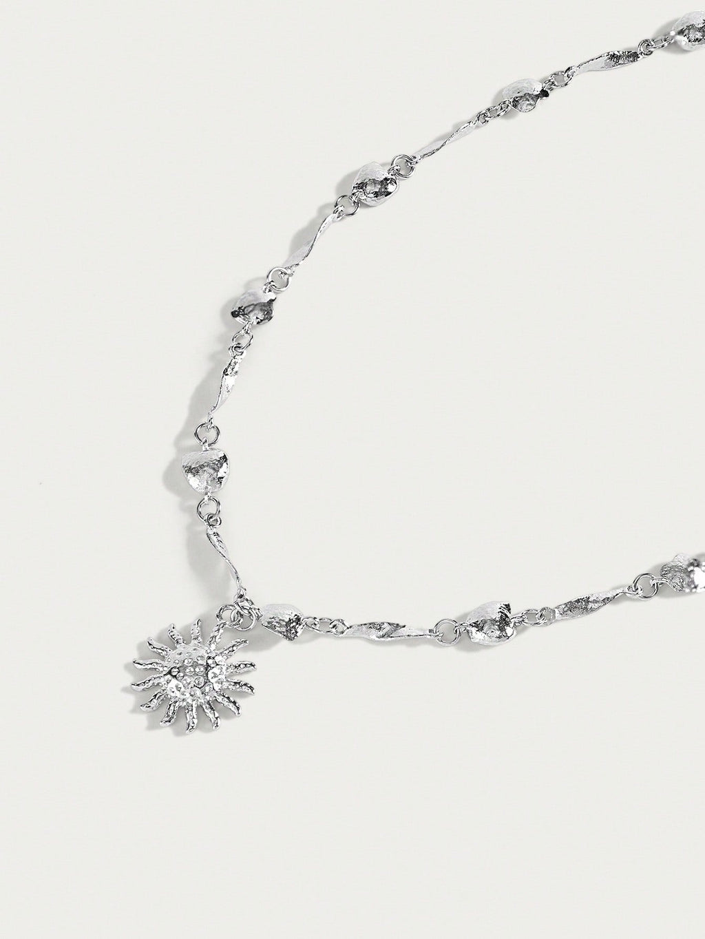 Gilded Sunflower Geometry Necklace