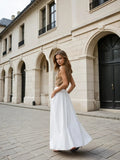 High Waist Casual All-matching Linen Pleated Maxi Skirt