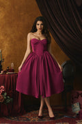 فستان ميدي روكسانني بدون حمالات قلب قلب