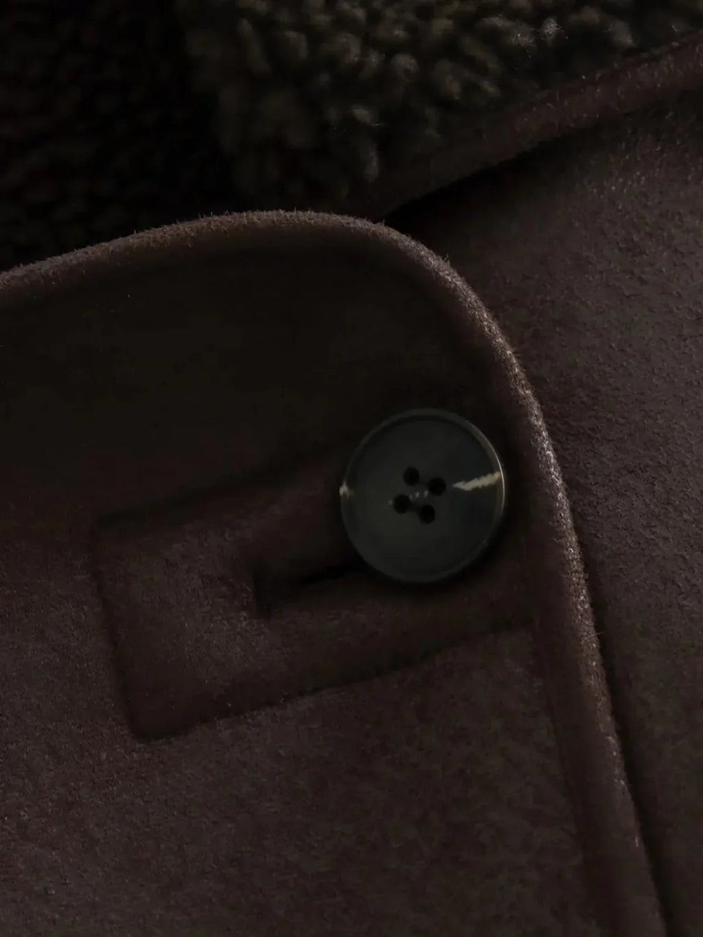 Lapel Faux Leather Warm Jacket