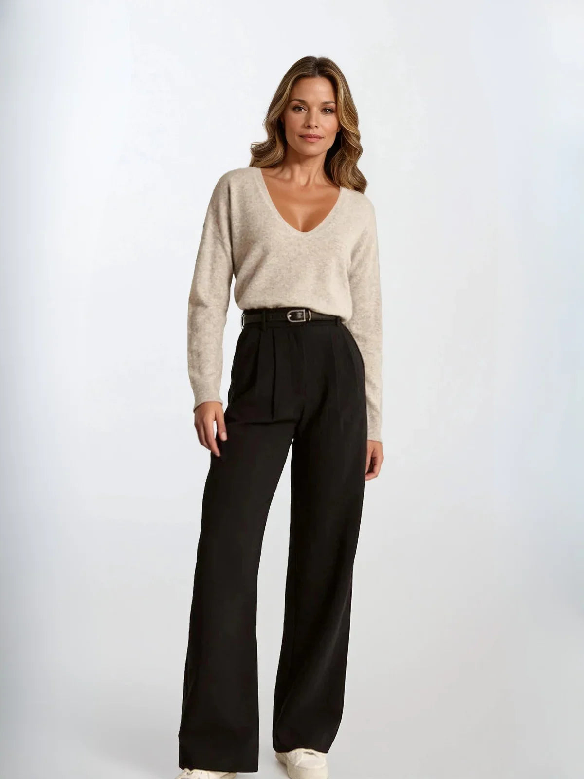 High Waist Wide-leg Casual Pants