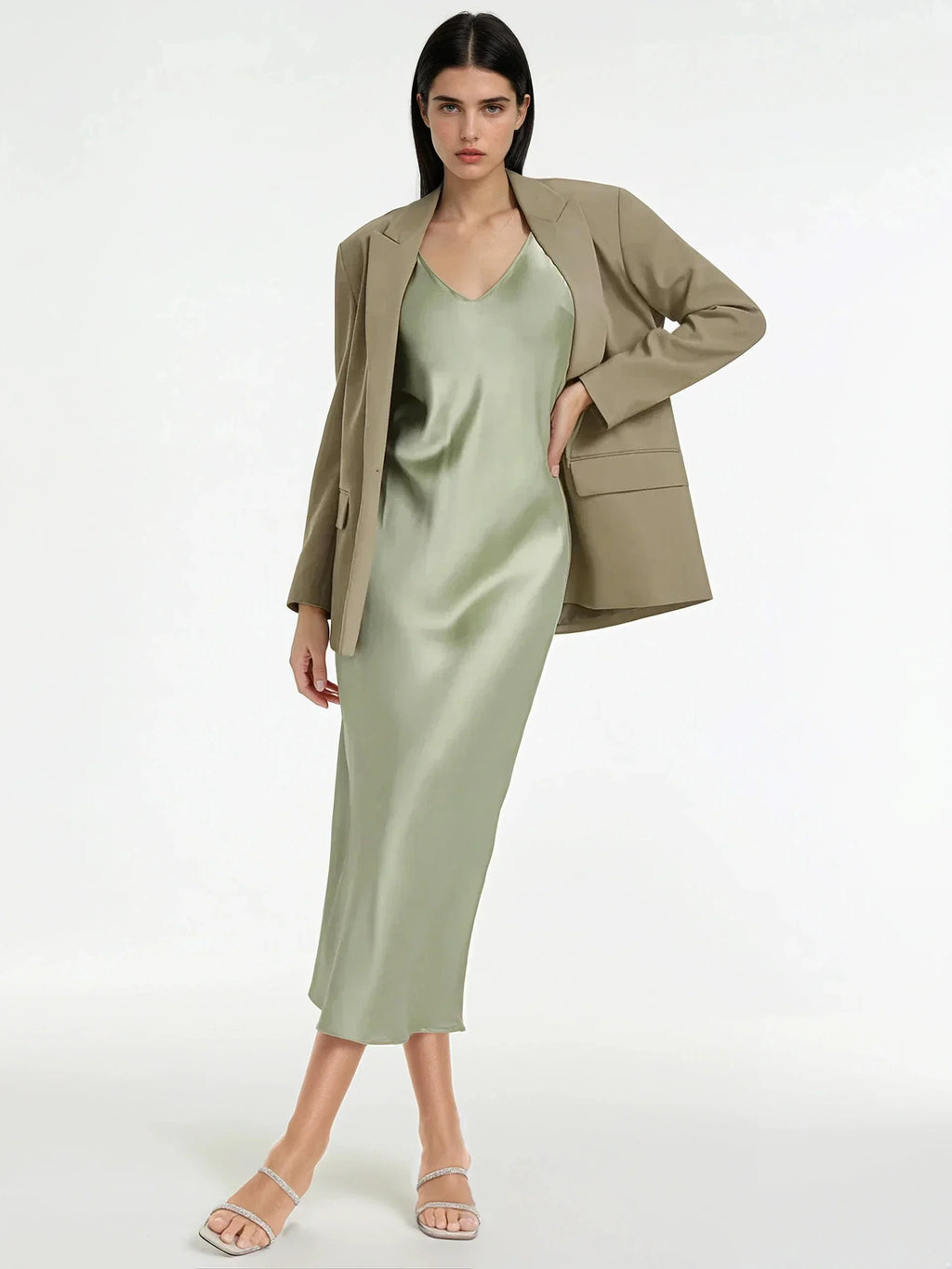 Double Breasted Peak Lapel Blazer