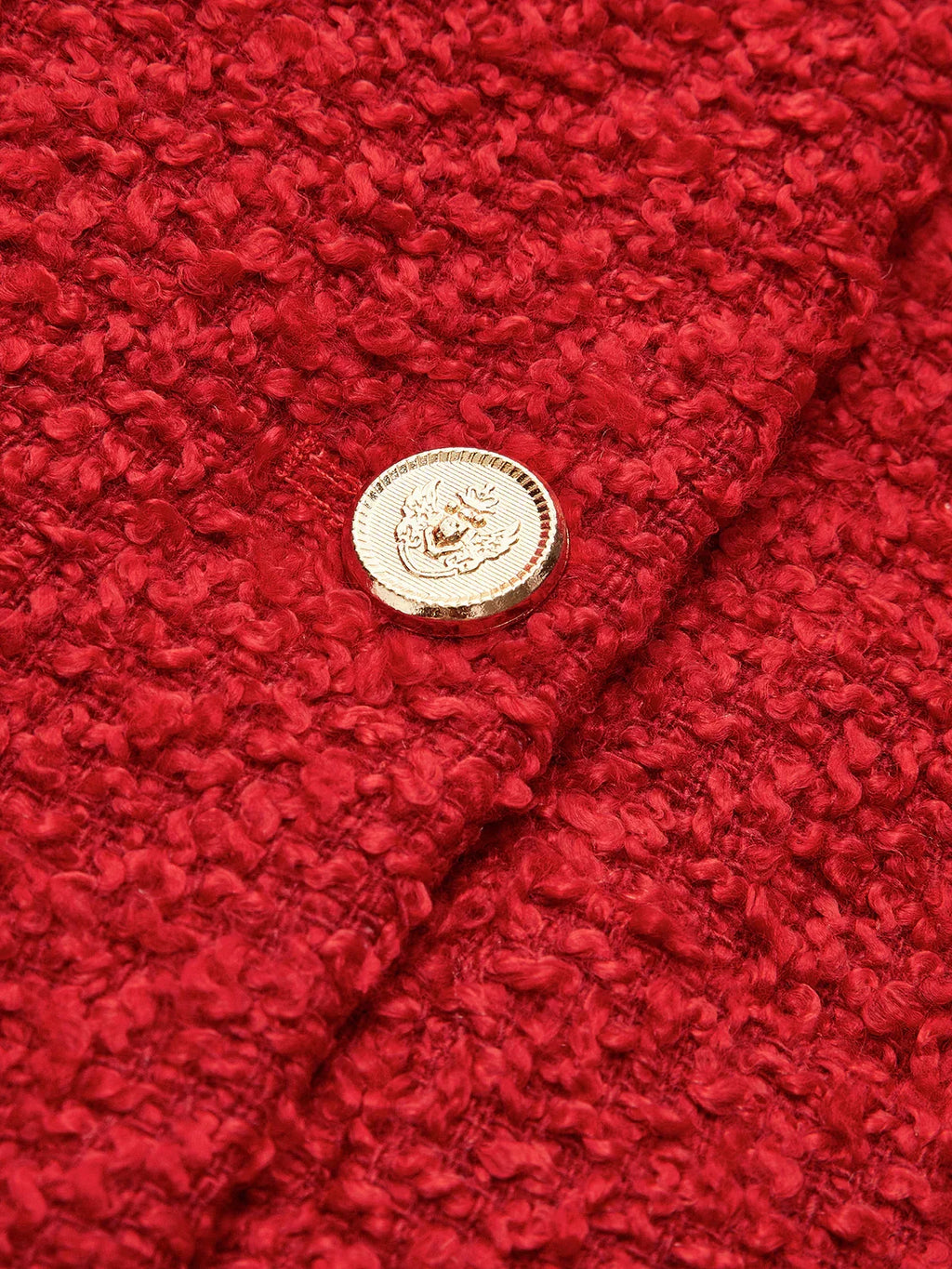 Elegant Button Tweed Jacket
