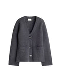 All-match V-neck Long-sleeved Knitted Cardigan