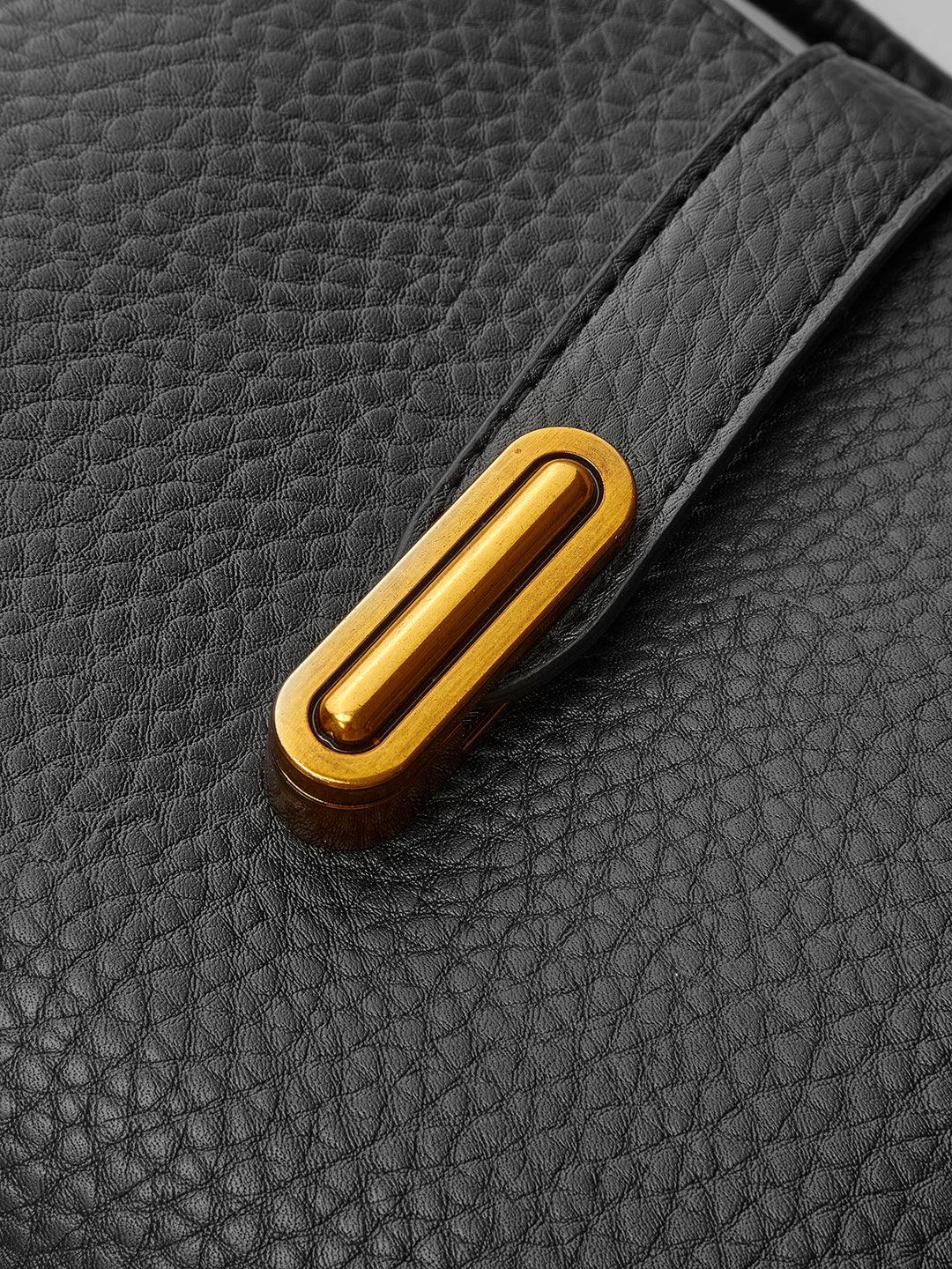 All-match Top Handle Textured Shoulder Bag