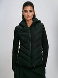 Cotton Padded Coat With Stand Up Collar For Casual Wear