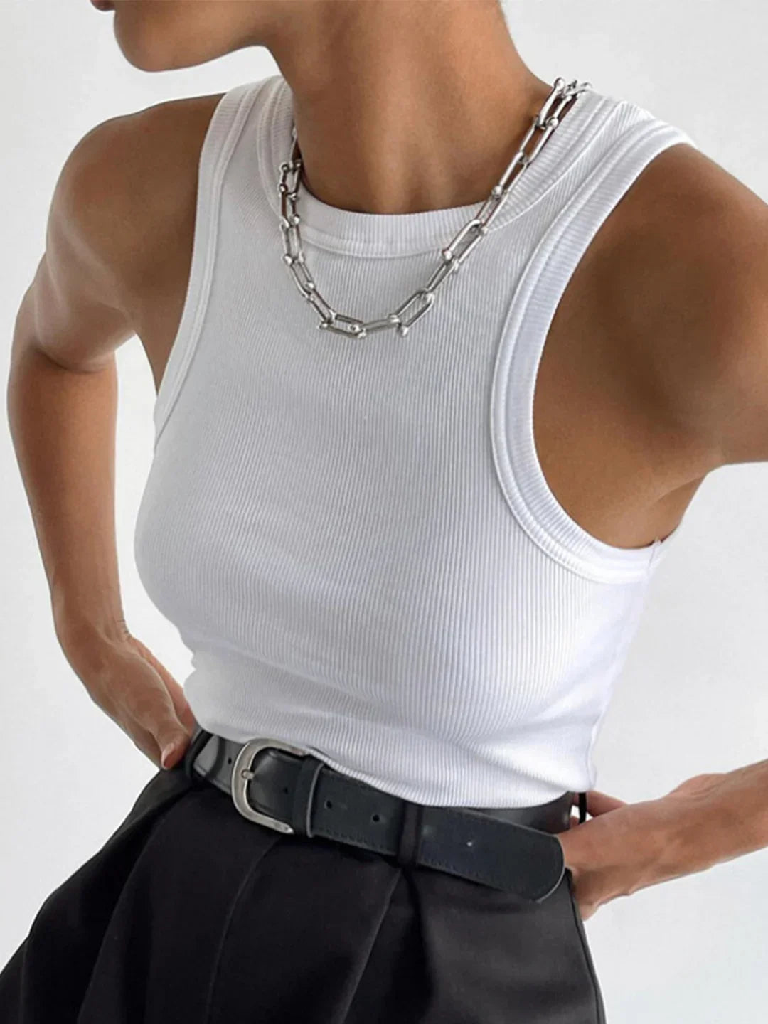 Slim Fit Sling Crop Tank Top