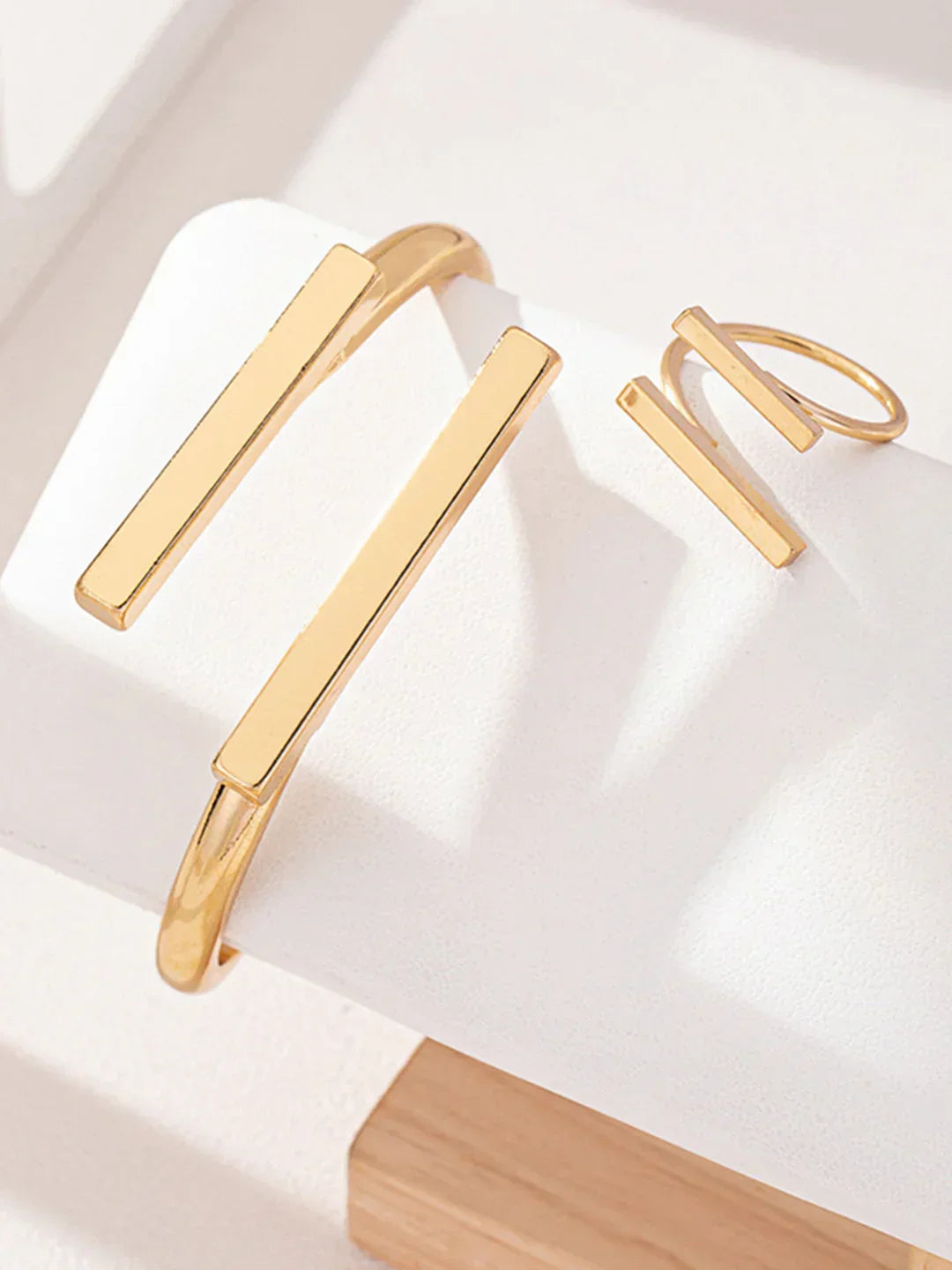 Architectural Glow Ring & Bracelet Set