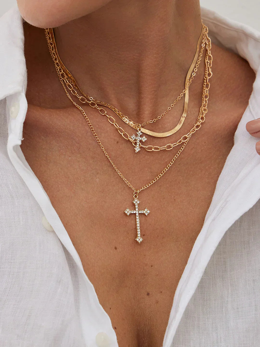 Divine Glow Layered Pendant