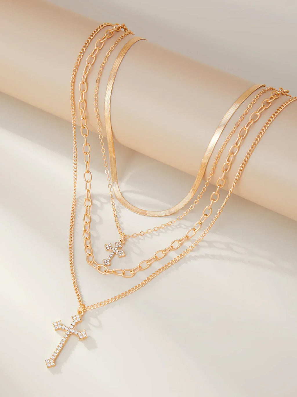 Divine Glow Layered Pendant